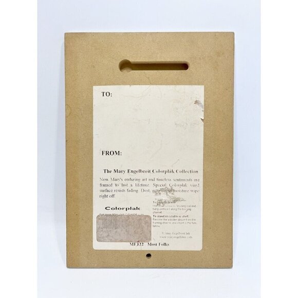 Vintage Mary Engelbreit Wall Plaque 8.5x6” Happy Positivity Flower Garden - Picture 2 of 6